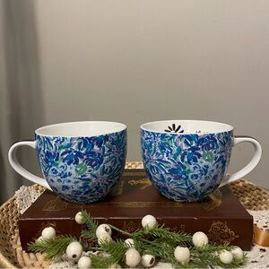 Lilly Pulitzer Large Coffee Cups Set of Two